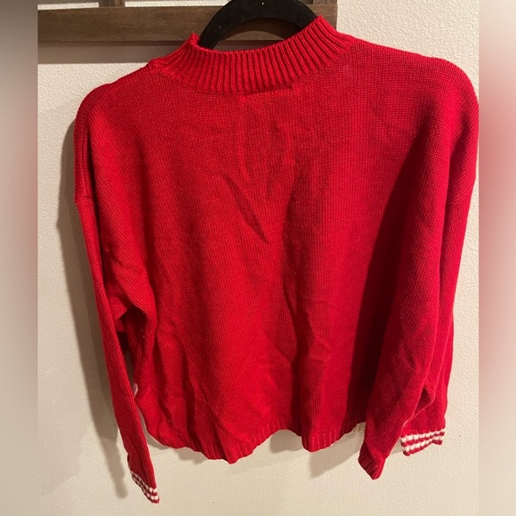 Hooked Up by IOT Squad Goals Red Christmas Pullover Sweater‎ Women's Size Large - Picture 2 of 4